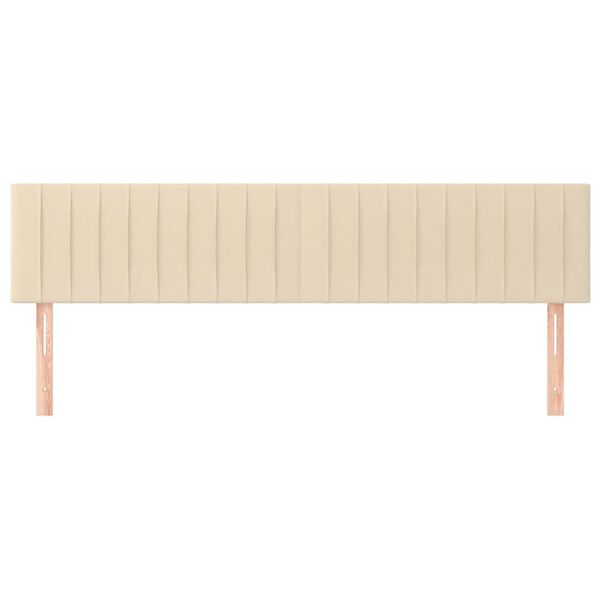 vidaXL Kopfteile 2 Stk. Creme 80x5x78/88 cm Stoff
