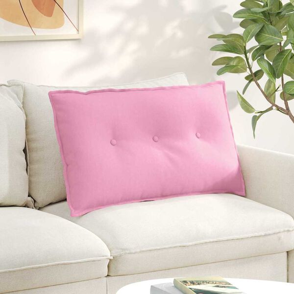 vidaXL R&uuml;ckenkissen Rosa 80 x 19 x 50 cm Stoff