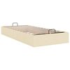 vidaXL Ottoman-Bett ohne Matratze Creme 80x200 cm Stoff