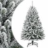 vidaXL K&uuml;nstlicher Weihnachtsbaum Klappbar Beschneit 120 cm