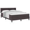vidaXL Boxspringbett mit Kopfteil Dunkelbraun 200 x 140 cm Stoff