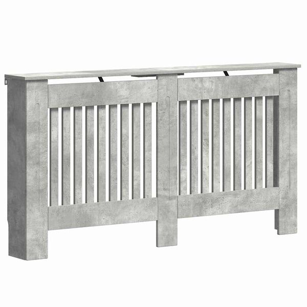 vidaXL Heizk&ouml;rperabdeckung Beton Grau 152 x 19 x 81,5 cm Holzwerkstoff
