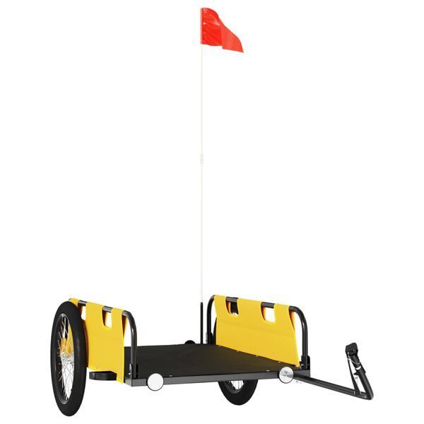 vidaXL Fahrradanh&auml;nger Gelb Oxford-Gewebe und Eisen