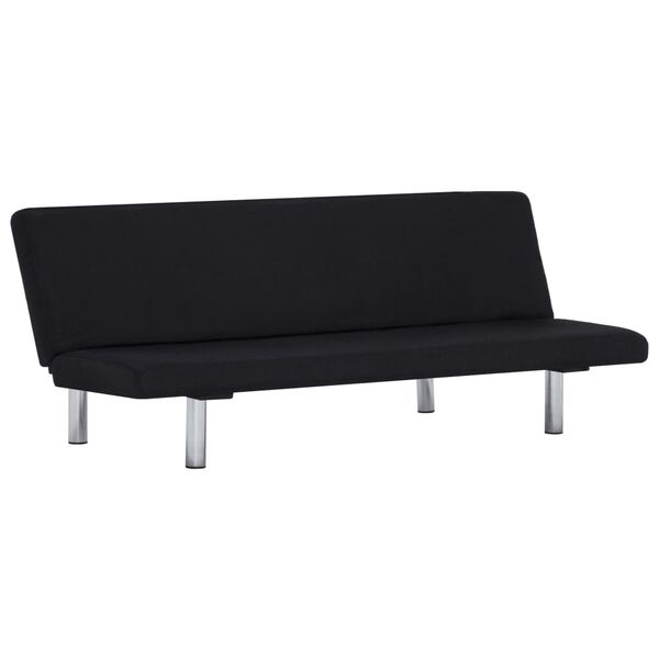 vidaXL Schlafsofa Schwarz Polyester