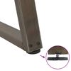 vidaXL Couchtischbeine V-Form 2 St&uuml;ck Naturstahl 60x(30-31,3) cm Stahl