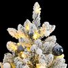 vidaXL K&uuml;nstlicher Weihnachtsbaum Klappbar mit Kugeln 300 LEDs 300 cm