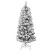 vidaXL K&uuml;nstlicher klappbarer Weihnachtsbaum Gr&uuml;n und Wei&szlig; 120 cm