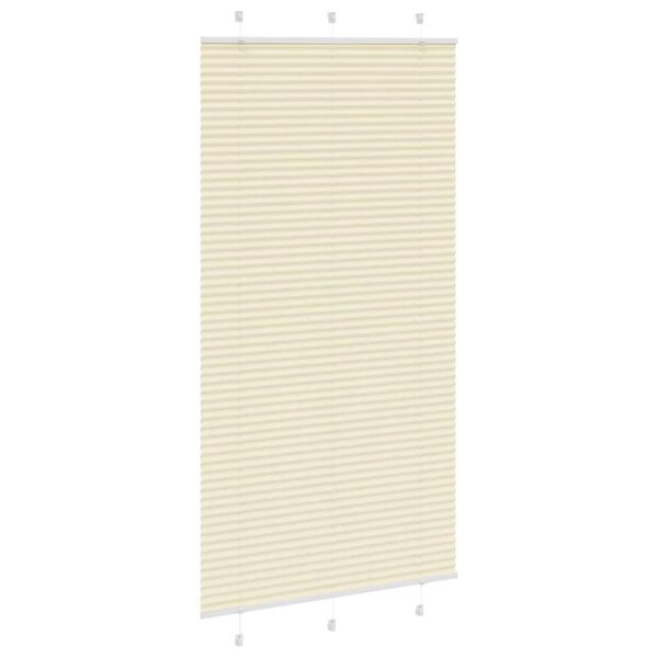 vidaXL Plissee Creme 110x200 cm Stoffbreite 109,4 cm Polyester