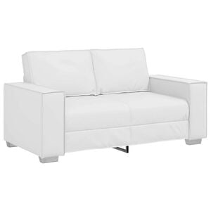 vidaXL Zweisitzer-Sofa Wei&szlig; 160 cm Kunstleder