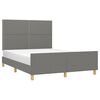 vidaXL Bettgestell ohne Matratze Dunkelgrau 140x190 cm Stoff