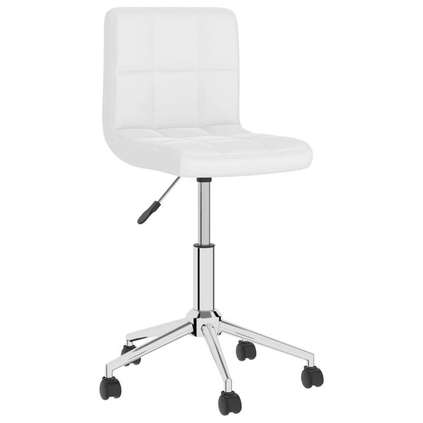 vidaXL Esszimmerst&uuml;hle 4 Stk. Drehbar Wei&szlig; Kunstleder
