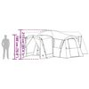 vidaXL Familienzelt mit Dach Grau und Orange 745 x 700 x 217 cm