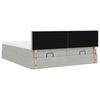 vidaXL Ottoman-Bett mit Matratzen Hellgrau 200x200 cm Samt