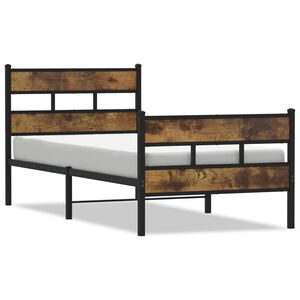 vidaXL Metallbett ohne Matratze R&auml;uchereiche 75x190 cm