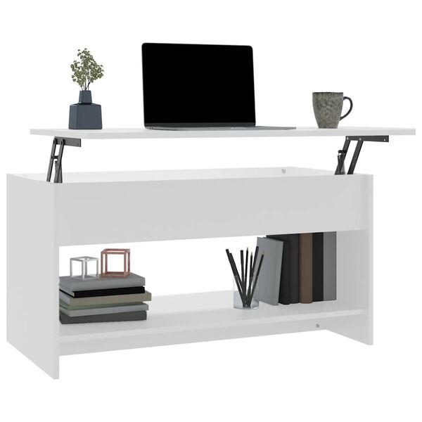 vidaXL Couchtisch Wei&szlig; 102x50x52,5 cm Holzwerkstoff
