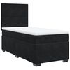 vidaXL Boxspringbett mit Matratze Schwarz 90x200 cm Samt