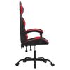 vidaXL Gaming-Stuhl Drehbar Schwarz und Rot Kunstleder