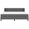 vidaXL Boxspringbett mit Matratze Dunkelgrau 180 x 200 cm Stoff