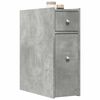 vidaXL Badschrank Schmal mit Rollen Betongrau Holzwerkstoff