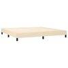 vidaXL Boxspringbett mit Matratze Creme 200x200 cm Stoff