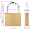 vidaXL U Schloss mit Schl&uuml;sseln 2 pcs Messing Eisen