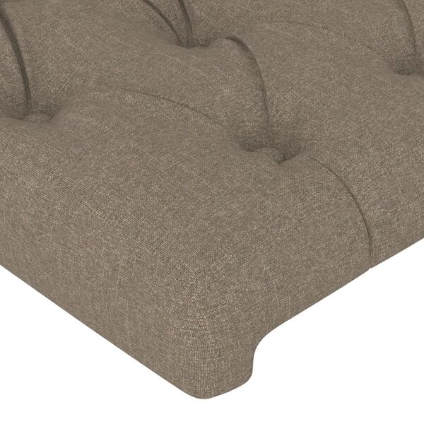 vidaXL Kopfteil Taupe 80x7x118/128 cm Stoff