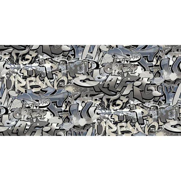 Noordwand Tapete Good Vibes Graffiti Grau und Blau