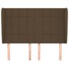 vidaXL Kopfteil mit Ohren Dunkelbraun 147x23x118/128 cm Stoff