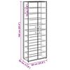 vidaXL Schuhschrank Creme 60x30x166 cm Stoff