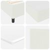 vidaXL Boxspringbett Creme und Weiß 203 x 100 x 88 cm Cordstoff