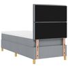 vidaXL Boxspringbett mit Matratze Hellgrau 90 x 200 cm Stoff