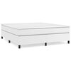 vidaXL Boxspringbett mit Matratze Wei&szlig; 180x200 cm Kunstleder