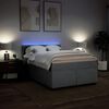 vidaXL Boxspringbett mit Matratze Hellgrau 140x190 cm Stoff