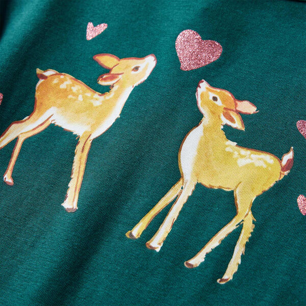 Kinder-Langarmshirt Dunkelgr&uuml;n 104