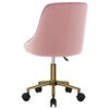 vidaXL Esszimmerst&uuml;hle 6 Stk. Drehbar Rosa Samt