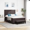 vidaXL Boxspringbett mit Matratze Dunkelbraun 160 x 200 cm Stoff