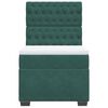 vidaXL Boxspringbett mit Matratze Dunkelgr&uuml;n 90x200 cm Samt