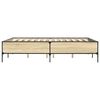 vidaXL Bettgestell Sonoma-Eiche 160x200 cm Holzwerkstoff und Metall