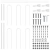 vidaXL Gartenzaun 7 pcs Wei&szlig; 11,9 x 0,8 m Pulverbeschichteter Stahl