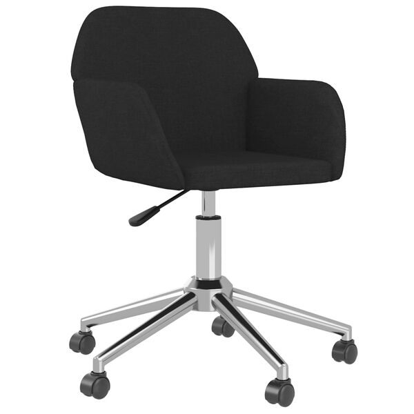 vidaXL B&uuml;rostuhl Drehbar Schwarz Stoff