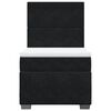 vidaXL Boxspringbett mit Matratze Schwarz 80x200 cm Samt