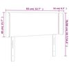 vidaXL LED Kopfteil Grau 83x16x78/88 cm Kunstleder