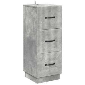 vidaXL Schubladenschrank Betongrau 33 x 34,5 x 87 cm Holzwerkstoff