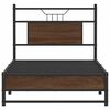 vidaXL Bettgestell ohne Matratze Braun Eiche 90x200 cm Holzwerkstoff