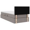 vidaXL Aufbewahrungsbett mit Matratze Taupe 100 x 200 cm Holzwerkstoff