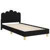 vidaXL Kinderbettgestell mit Kopfteil Schwarz 90 x 190 cm Stoff