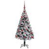 vidaXL K&uuml;nstlicher Weihnachtsbaum mit 150 LEDs mit St&auml;nder Wei&szlig; 120 cm