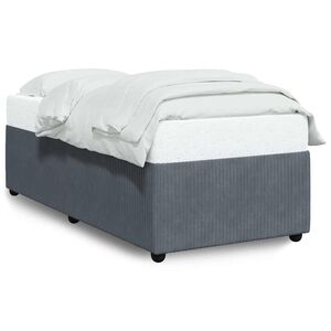 vidaXL Bettgestell ohne Matratze Dunkelgrau 100x200 cm Samt