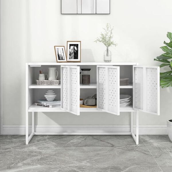 vidaXL Sideboard Wei&szlig; 105x35x75 cm Stahl