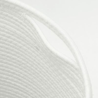 vidaXL Aufbewahrungskorb mit Deckel Weiß und Beige Ø40x35 cm